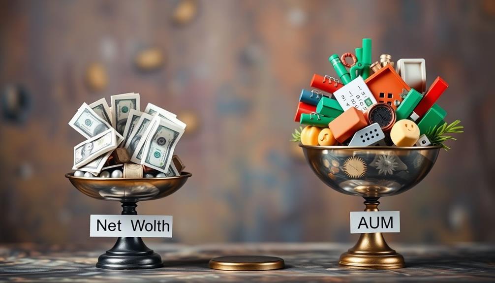 net worth versus aum