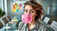 chewing gum and kissing