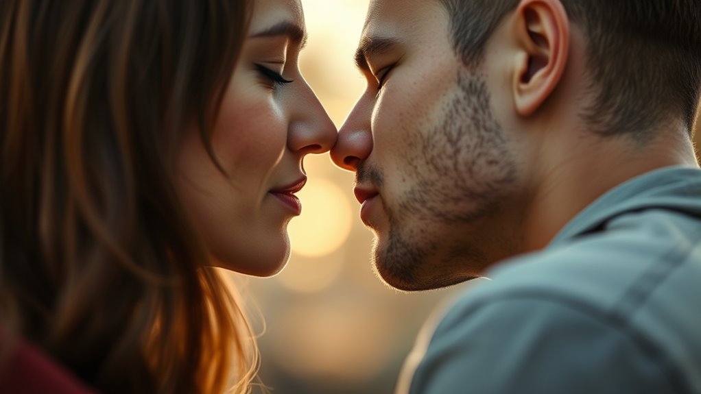 eye closure during kissing