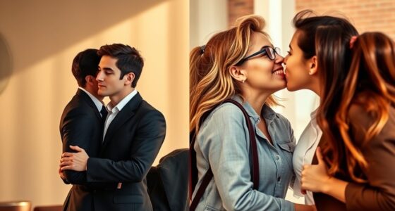 kissing etiquette varies contextually