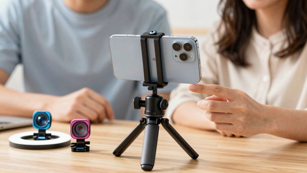 couple content smartphone accessories