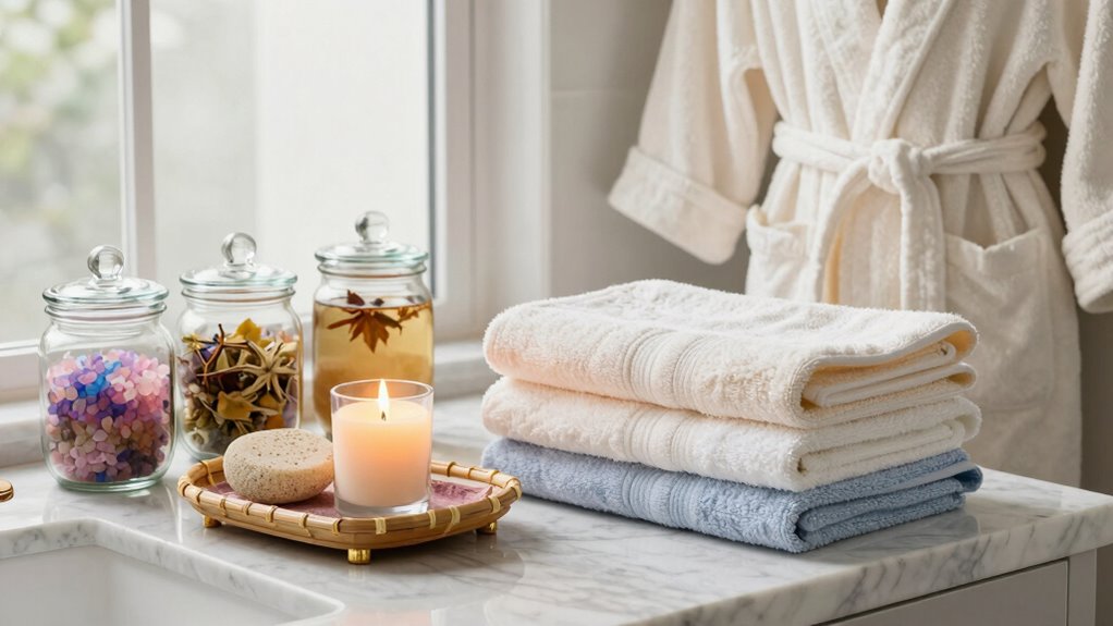 luxury bathroom spa essentials