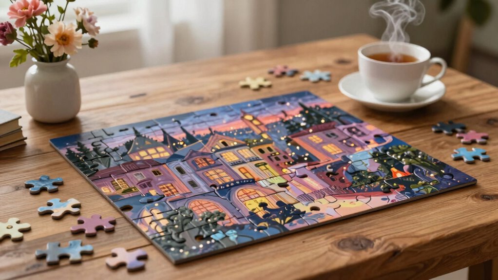 puzzle night fosters relaxation connection