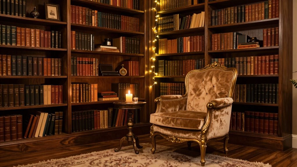 romantic smart library decor