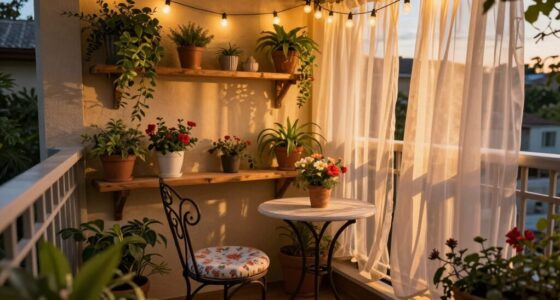 romantic tiny balcony decor