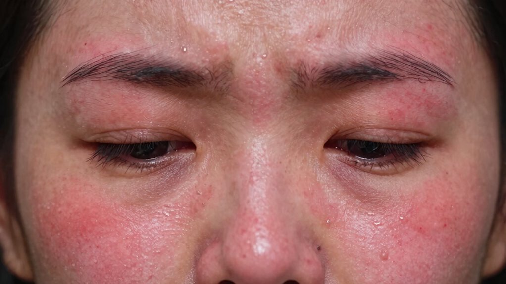 skin reacting to stress