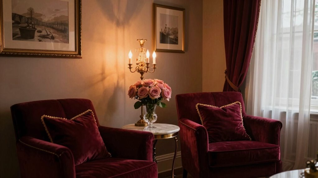 vintage accents and candlelight