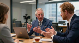 King Charles Prince Harry Meeting